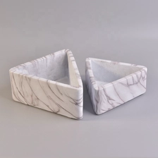 China 400ml Custom triangle grey cement Candle holder home decor manufacturer