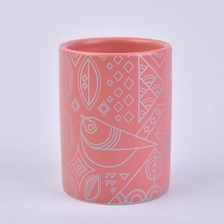 China Matte pink ceramic candle jars manufacturer