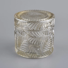 China Gold glass candle jar electroplated luxury scented candle jar manufacturer
