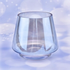 China Home decoration empty iridescent tealight glass candle jars manufacturer