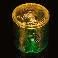 China Antique home decoration scented glass candle jars with cover manufacturer
