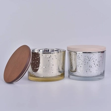 China Christmas Decoration Mercury Glass Candle Jar With Lid manufacturer