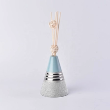 China Home aroma Triangle oil essential reed ceramic diffuser bottles manufacturer