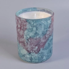 China Wholesales custom empty marble ceramic candle jars container manufacturer