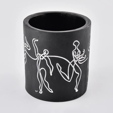 China Matte Black Concrete Candle Jars Wholesale manufacturer