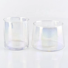 China Luxury Holographic glass jar empty candle vessels manufacturer