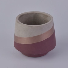 China Hand Drawing Concrete Candle Container For Christmas Party manufacturer
