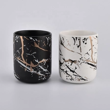 China 8 oz 10 oz Luxury empty frosted black custom ceramic candle vessels manufacturer