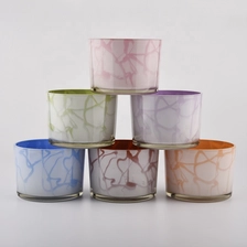 China 3 Wicks 12oz Pink Glass Candle Jars manufacturer