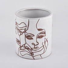 China 400ml Luxury Matte White Candle Vessel Ceramic manufacturer