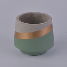 China Wholesale popular grey concrete cement candle vessels manufacturer