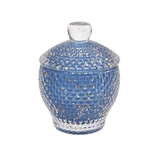 China 10 oz 8 oz empty luxury shining glass candle jars with lid home decoration manufacturer