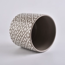 China Customized Round Ceramic Scented Candles Vessels manufacturer
