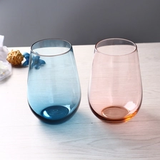 Cina Set di bicchiere da vino senza gambo a blu rosa Ambra Talto di 3 3 produttore