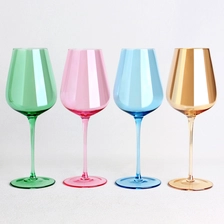 Cina Bicchieri di vino in cristallo senza piombo 4-color set per vino rosso bordeaux con confezione regalo produttore