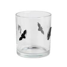 Çin Lüks Temizle Kakma Kuş Dekor Cam Mum Kavanozları 8oz 10oz 14oz Bambu Ahşap Mantar Kapaklı üretici firma