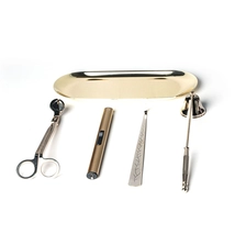 China Shiny Gold Candle Accessories Set For Wholesale manufacturer