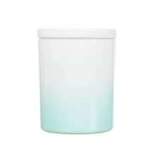 Chine Gradient vide vaporise un pot de bougie en verre votif avec couvercle vert clair fabricant