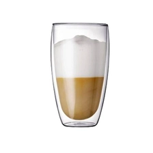 China Borosilicate Glass Double Wall Glass 15oz manufacturer