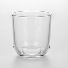 China 10oz Clear Glass Candle Jar Curved Base manufacturer