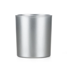 China Pearlescent Lacquer Silver Glass Candle Jar Luxury Design manufacturer