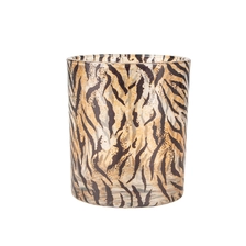 Chine Bougeoir en verre décoré de guépard Classic 8oz Glass Factory fabricant