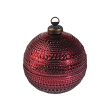Chiny 5 uncji Ornament Candle Glass Red producent