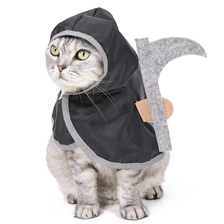 China Halloween Decoration Cat Clothes Death Cloak Reflective Design Cute Pet Festival Party Dressing for Cats manufacturer
