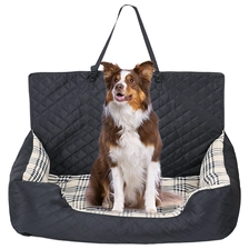 China Custom Logo Pet Car Seat Bed Rattan Dog Bed Safety Big Size Dog Bed for Car manufacturer