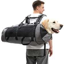 Chine Accessoires multifonctionnels pour chiens, sac de transport pour animaux de compagnie, sac à dos confortable et de grande capacité, soutient la colonne vertébrale, pour transporter de grands chiens fabricant