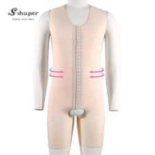 China S-SHAPER Fajas Colombian Post Surgery Shapewear Men’s Open Bust Full Body Support Fat Transfer Surgical Shapewear manufacturer