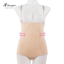 China S-SHAPER Fajas Colombian Post Surgery Shapewear Manufacturer Zip Brief Crotch Bodysuit Support Fat Transfer Surgical Shapewear manufacturer