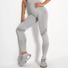 China S-SHAPER Seamless Women Butt Lift High Waisted Tummy Control Yoga Pants Women's Sexy Peach Hip Athletic Hollow Leggings manufacturer