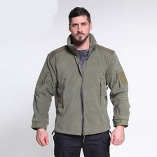 China S-SHAPER Wholesales Men Warm Armpit Zipper Jacket Polar Fleece Sport Outdoor Coat With Multi-pockets manufacturer