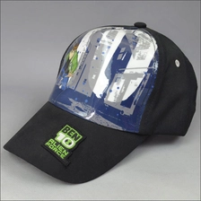 China Black heat transfer printing baseball cap for children manufacturer