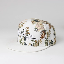 China Custom completa cap snapback estampa floral fabricante