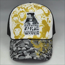 Chine Or poudre impression casquette de camionneur fabricant