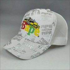 Chine Blanc caoutchouc impression casquette de camionneur fabricant