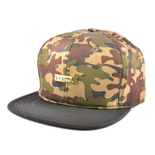 Κίνα camo 6 πίνακες μεταλλική πλάκα snapback προσαρμοσμένες κατασκευαστής