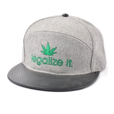 Chine casquette snapback en laine melton à bord plat en cuir fabricant