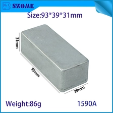 China 1590A 93*39*31mm Guitar Effects Pedal  Enclosure,Aluminum Stomp Box,Enclosure for DIY Guitar Pedal Kit manufacturer