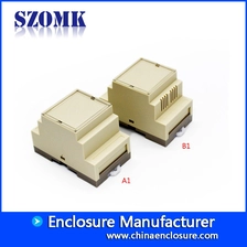 China 86 * 60 * 52mm Kleinere Din-railbus Kunststof Projectkast Kunststof Elektronica-behuizing Din Rail PLC industriële doos / AK80002 fabrikant