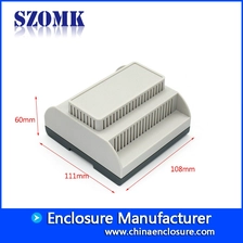 China Hoge kwaliteit plastic din rail behuizing elektronische schakelkast voor PCB printplaat AK80011 111 * 108 * 60mm fabrikant