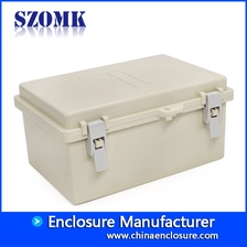 중국 Shenzhen IP65 hinge cover waterproof 290X190X140mm abs plastic junction box manufacture/AK-B-F52B 제조업체