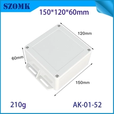 中国 壁に取り付けられた防水ケースプラスチックABSエンクロージャーIP66ケーブルジャンクションボックスAK-01-52 148*120*60mm メーカー