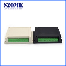 China custom ABS plastic PLCC din rail industrial control enclosure with terminal block AK-P-08a 145*90*40mm manufacturer