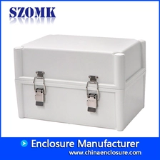 الصين szomk الضميمة البلاستيكية للماء للإلكترونيات pcb outdoor ip65 يتوقف ختم معدات للماء مربع 280 * 190 * 180 ملليمتر AK-02-27T-JK في الهواء الطلق البلاستيك تقاطع الإسكان الصانع