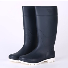 China 101-2 Navy blue light weight non safety rain boots manufacturer