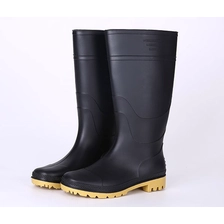 China 101-3 cheap black non safety work rain boots manufacturer
