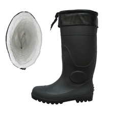 porcelana BBS-CF algodón caliente forro de invierno botas de lluvia de PVC fabricante